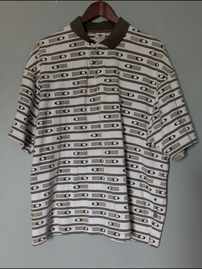 Columbia Golf 2009 Men's Ivory Polo Shirt Grandpacore 90s Retro